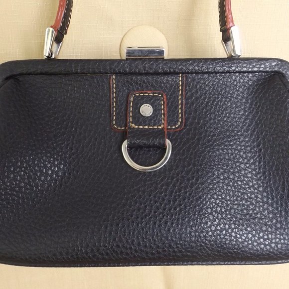 Tommy Hilfiger Small Black Bag, Faux Leather, Pebble Texture, EUC! - Picture 6 of 11